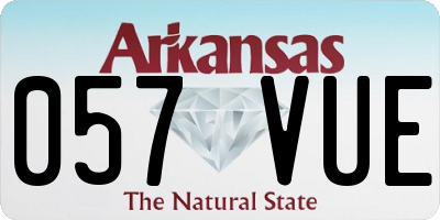 AR license plate 057VUE
