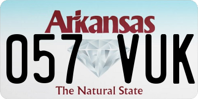 AR license plate 057VUK