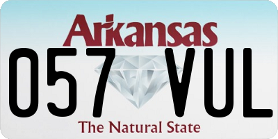 AR license plate 057VUL