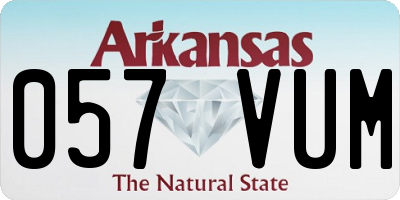 AR license plate 057VUM