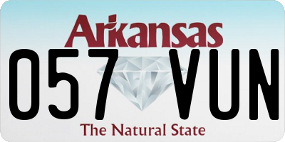 AR license plate 057VUN