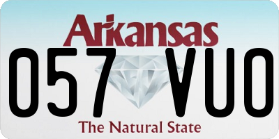 AR license plate 057VUO