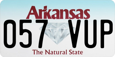 AR license plate 057VUP