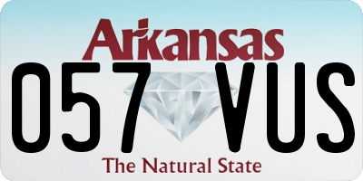 AR license plate 057VUS