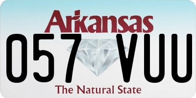 AR license plate 057VUU