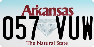AR license plate 057VUW