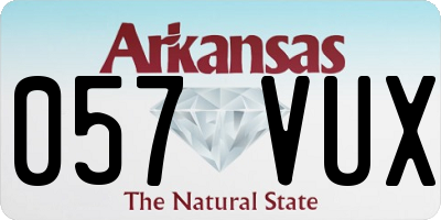 AR license plate 057VUX