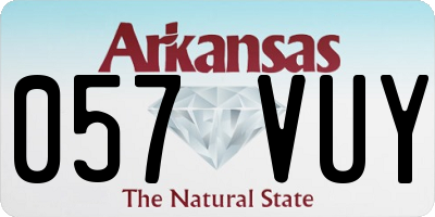 AR license plate 057VUY