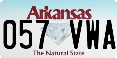 AR license plate 057VWA