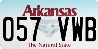 AR license plate 057VWB