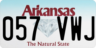 AR license plate 057VWJ