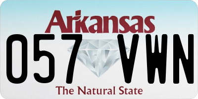 AR license plate 057VWN