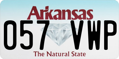 AR license plate 057VWP