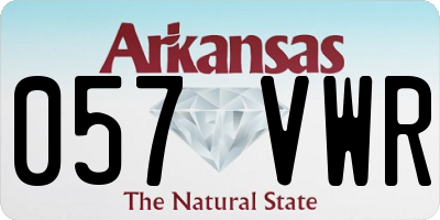 AR license plate 057VWR
