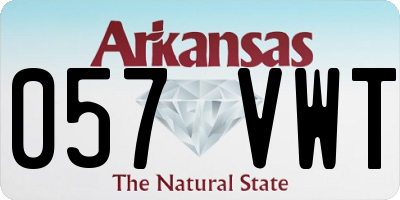 AR license plate 057VWT