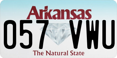 AR license plate 057VWU