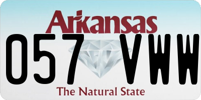 AR license plate 057VWW