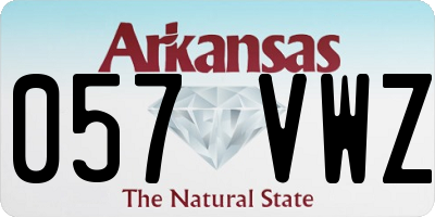 AR license plate 057VWZ