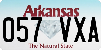 AR license plate 057VXA