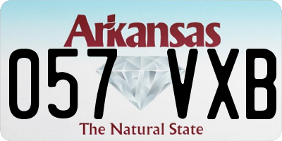 AR license plate 057VXB