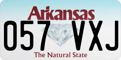 AR license plate 057VXJ