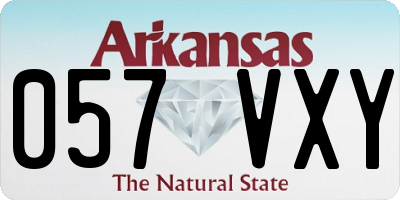 AR license plate 057VXY