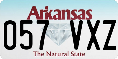 AR license plate 057VXZ