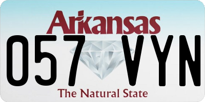 AR license plate 057VYN