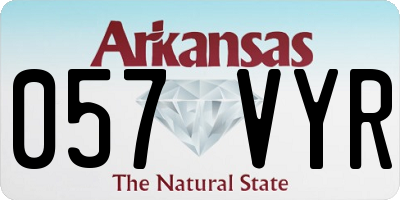 AR license plate 057VYR