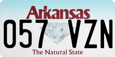 AR license plate 057VZN