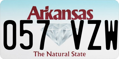 AR license plate 057VZW