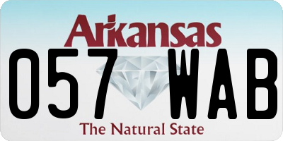 AR license plate 057WAB