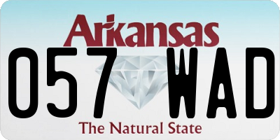 AR license plate 057WAD