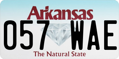 AR license plate 057WAE