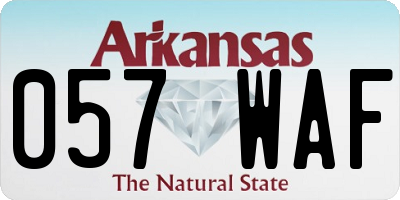 AR license plate 057WAF