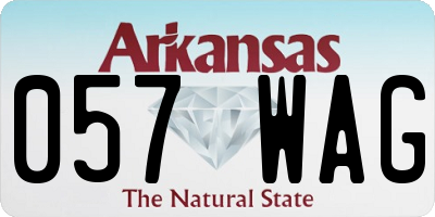 AR license plate 057WAG
