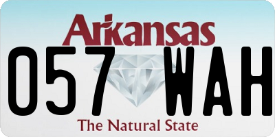 AR license plate 057WAH