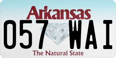 AR license plate 057WAI