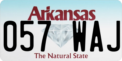 AR license plate 057WAJ