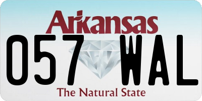 AR license plate 057WAL