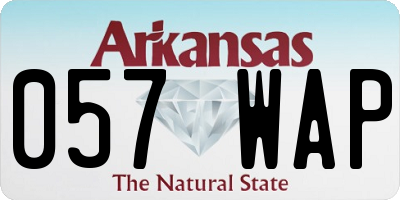 AR license plate 057WAP