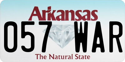 AR license plate 057WAR