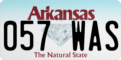 AR license plate 057WAS