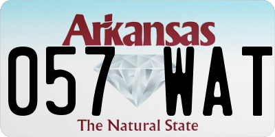 AR license plate 057WAT