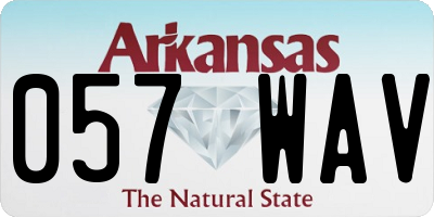 AR license plate 057WAV