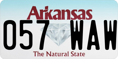 AR license plate 057WAW