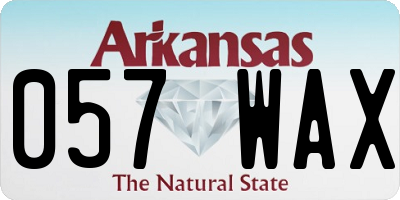 AR license plate 057WAX