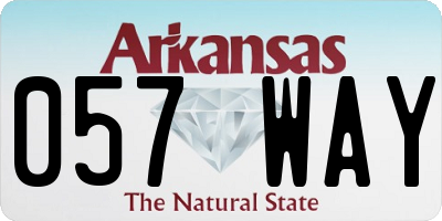 AR license plate 057WAY
