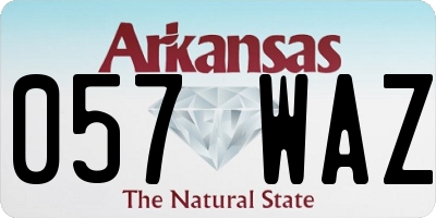 AR license plate 057WAZ