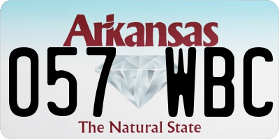 AR license plate 057WBC